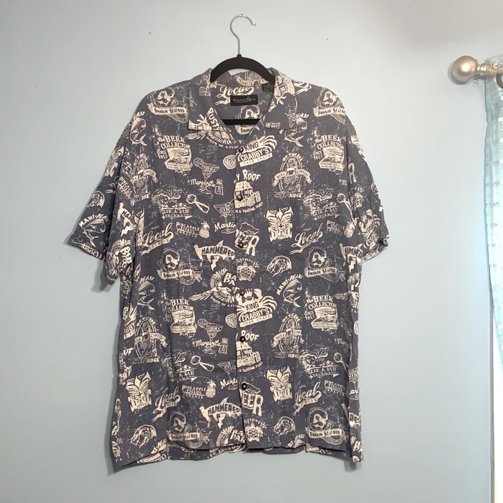 Vintage blue Hawaiian shirt